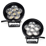 Par Faro Redondo 6 Led Luz Fija Jeep Camioneta Ram Premium