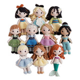 Princesas Disney, Muñecas Amigurumi De 18 Cm