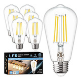 Bombillas Led Edison Vintage, 6 W, E26, 4000 K, 60 W