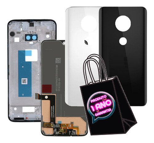 Tela Touch Display Lcd Para Moto G7 Xt1962 + Tampa + Aro!