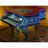 Caja Musical Piano Alhajero Unico Antiguo Metalico 