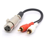 Cable Canon Xlr A 2 Rca Macho 30 Cm Audio Mixer Potencia