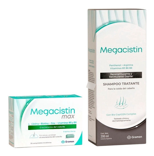 Megacistin Anticaida Comprimidos X30 + Shampoo X200 Ml