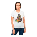 Playera Mapache Mujer Animales Diseño 1387 Playeras Beloma