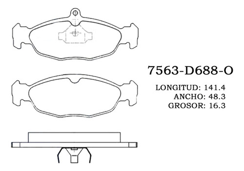 Pastilla De Freno Delantera Chevrolet Chevy 2001-2002 7563 Foto 2