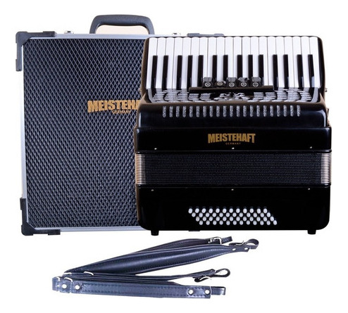 Acordeon 48 Bajos 5 Registros Negro Meistehaft