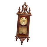 1:12 Casa De Muñecas Reloj De Pared Estilo Vintage Marrón