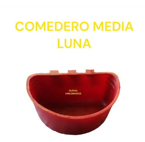 Comedero Media Luna 100pzas Rojo