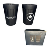 Conjunto 2 Copos Americanos Vidro Botafogo Glorioso