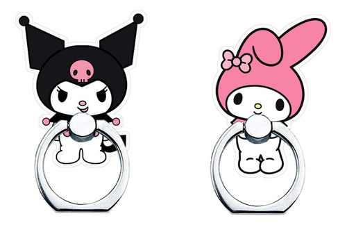 Lindo Soporte De Anillo De Telfono Kawaii Kitty Anime Con Ro