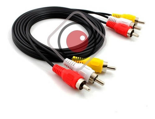 3 Cables Rca Audio Video 3m 3mts - Redvision