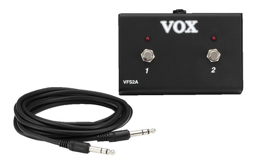 Vox Vfs-2a - Footswitch Ac15 Ac30 2 Vias Con Led - Plus Color Negr