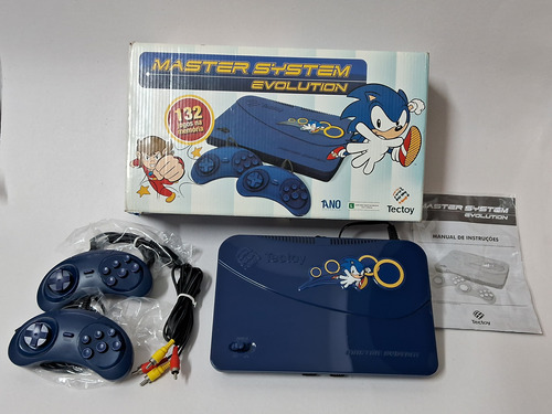Master System Evolution Azul Semi Novo Serial Batendo 