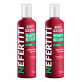 Shampoo Matizador Rojo + Tratamiento Con Keratina Nefertiti