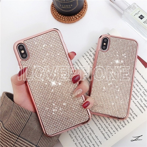 Funda Brillo Strass Para iPhone 12 11 Pro Max Xr Xs X 7 8 +