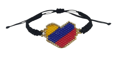 Manilla Colombia Pulsera Bandera Macramé Miyuku Corazón