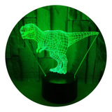 T-rex Lampara 3d De Dinosaurio