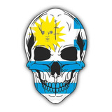 Calcomanía Con Diseño De Bandera De Calavera De Uruguay  Ad