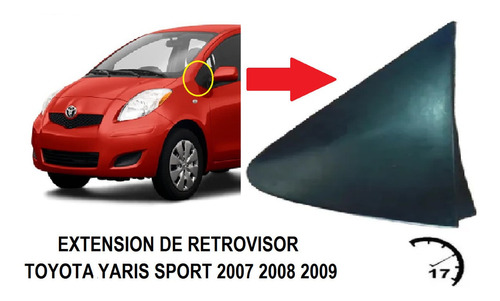 Extension De Retrovisor Toyota Yaris Sport 2007 2008 2009 Foto 2