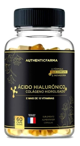 Colágeno Hidrolisado + Ácido Hialurônico 60 Caps -promoção