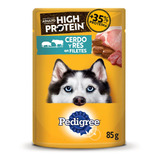 Pedigree High Protein Alimento Húmedo Perro Cerdo Res 85gr