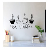 Vinilo Decorativo Tazas De Café Hot Coffee Pegatina De Pared