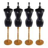 4 Maniquí Ropita Para Muñeca Compatible Barbie Black 