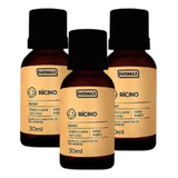 Kit 3 Óleo Capilar Rícino 100% Puro Farmax 30ml