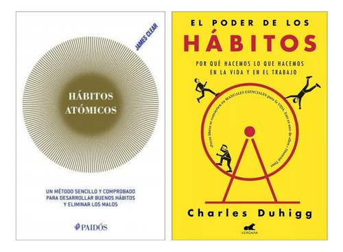 Combo Libro Habitos Atomicos + El Poder De Los Habitos