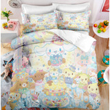 Juego Ropa De Cama 3 Piezas Con Dibujos Animados Cinnamoroll