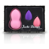 Kit Com 3 Esponjas Para Maquiagem Jacki Design