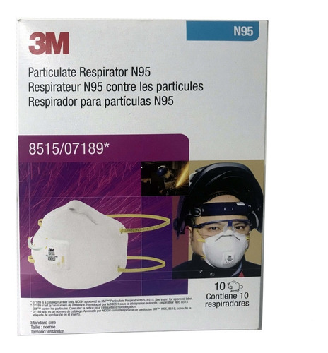 Mascarilla Proteccion Particulas N95-3m 8515 Caja C/10 Pzas