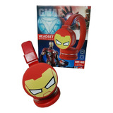 Audífono Diadema Bluetooth Iron Man Niños 5.0 Inalámbricos 