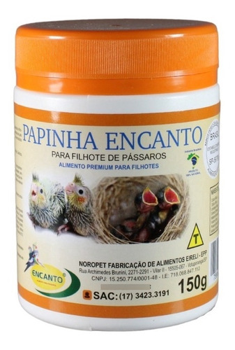 Papinha Para Filhote De Pássaros Encanto