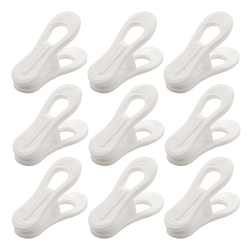 40 Clips De Plástico Blanco Para Colgar, Clips Para Usar Con