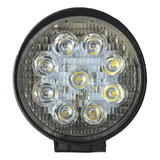  Faro Auxiliar Led Redondo 11cm 9 Led 27w