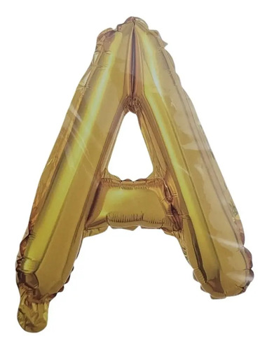 Globo Metálico Letras Abecedario Dorado 45 Cm