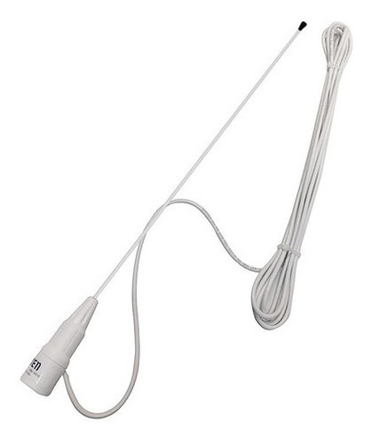 Antena Vhf Marítima 1,2m De Fibra De Vidro C/ Base Nylon