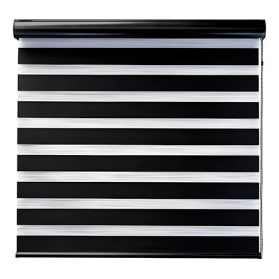 Hapemein® Persiana Enrollable Zebra 100x200 cm - Doble Capa, Control Total de Luz. Ideal para Dormitorio, Sala y Oficina. Opaca, Fácil Instalación y Moderna Negro | MercadoLibre