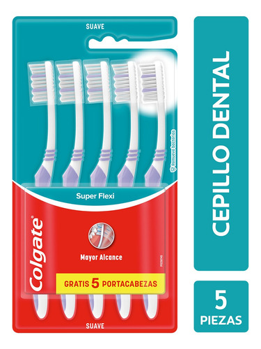 Cepillo Dental Colgate Super Flexi 5 Piezas