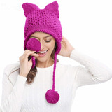 Gorro Con Forma De Zorro/para Orejas De Gato, Gorro Unisex T