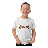 Remera Niño Blanca Nba Los Angeles Lakers Lebron James 23