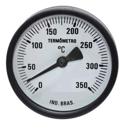 Termômetro Analogico 300º P/ Forno Iglu A Lenha Haste 20cm