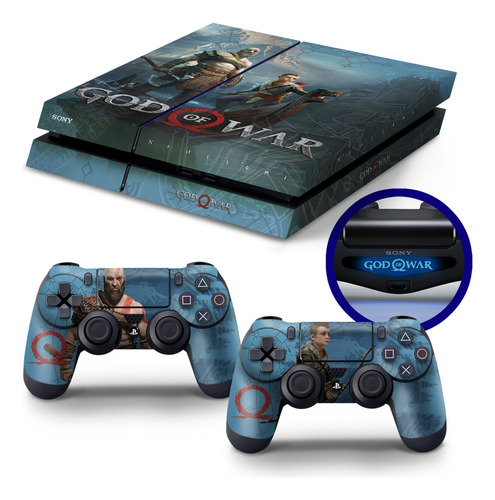 Skin Playstation 4 Fat Ps4 Fat Adesivo God Of War