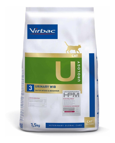 Virbac Veterinary Hpm Cat U3 Urology Urinary Wib 1.5 Kg