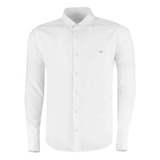 Camisa Social Slim Manga Longa Ogochi Masculina Com Botão