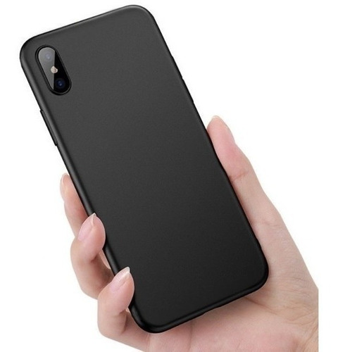 Capa Preta Fina Fosca Slim iPhone XS Max 6.5'' Compatível  