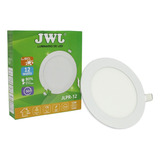 Plafón Led 12w Empotrable Slim Luz Blanca Redondo 7 Pz Jwj 