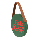 Placa Decorativa Feliz Natal Em Madeira Verde 25x19 Cm F04