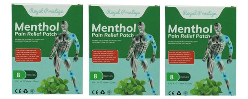 Pack 24 Parches Menthol Para Aliviar Dolor Muscular 